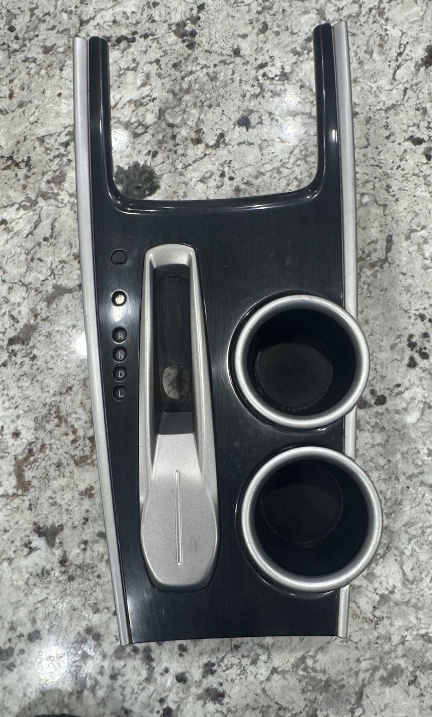 2013-20 NISSAN PATHFINDER OEM CENTER CONSOLE SHIFTER BEZEL PANEL W/ CUP HOLDER