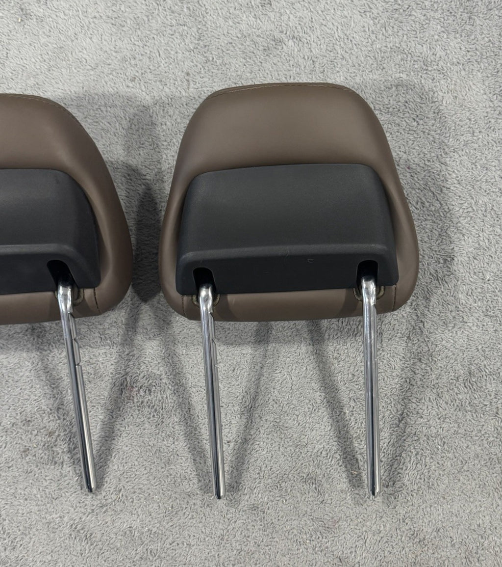 2013-16 LINCOLN MKZ FRONT SEAT LEATHER HEADREST SET HEAD REST BROWN OEM GENUINE