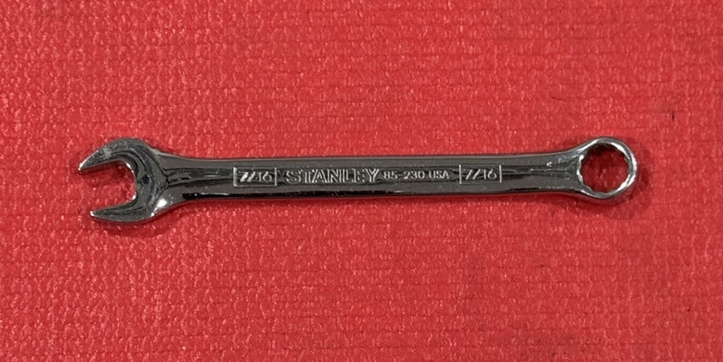 Vintage Stanley Tools 85-230, NEW SAE 7/16" Combination Wrench 12 PT Made in USA