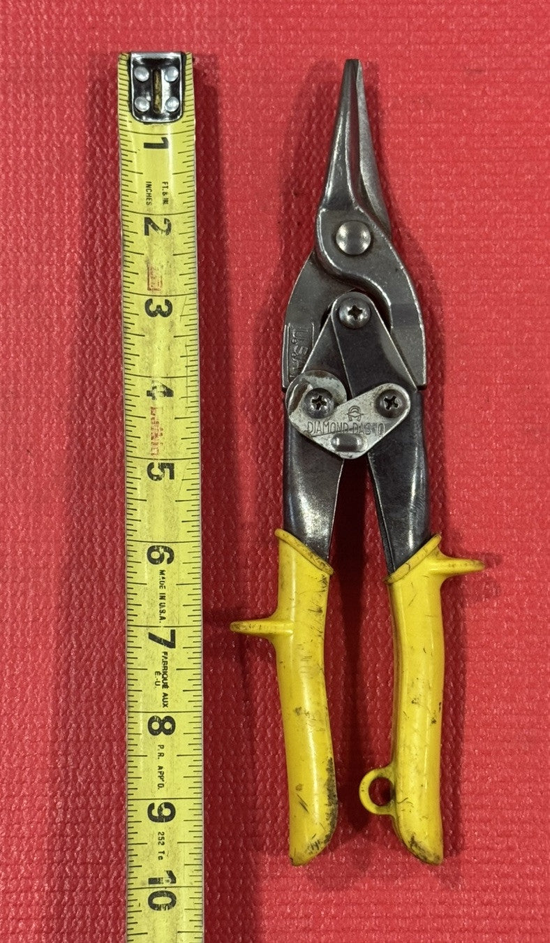 Diamond Horseshoe DAS-10 Straight Cut Heavy Duty Aviation Snips Cutting USA