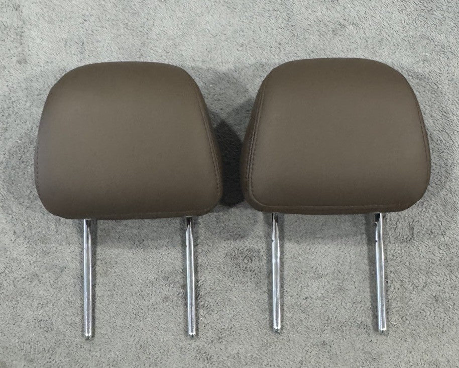 2013-16 LINCOLN MKZ FRONT SEAT LEATHER HEADREST SET HEAD REST BROWN OEM GENUINE