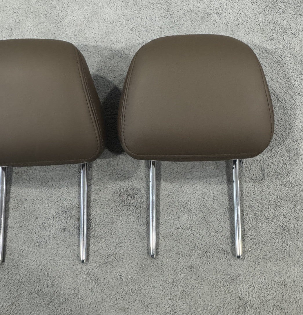 2013-16 LINCOLN MKZ FRONT SEAT LEATHER HEADREST SET HEAD REST BROWN OEM GENUINE