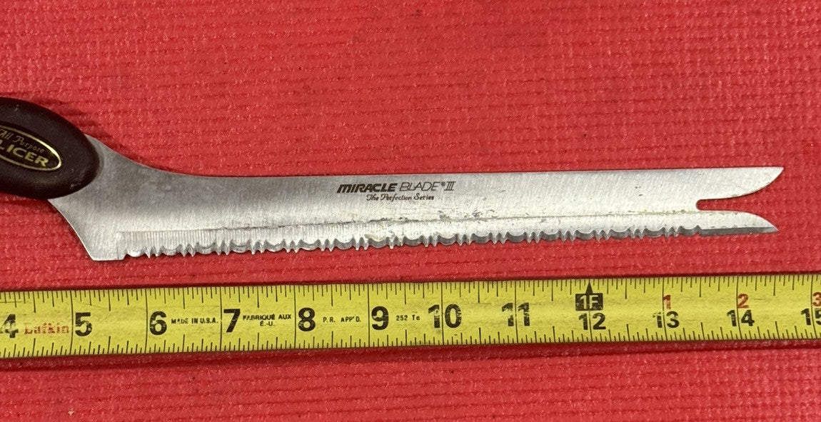 Miracle Blade III Perfection Series All Purpose Slicer 9" Blade Serrated Knife