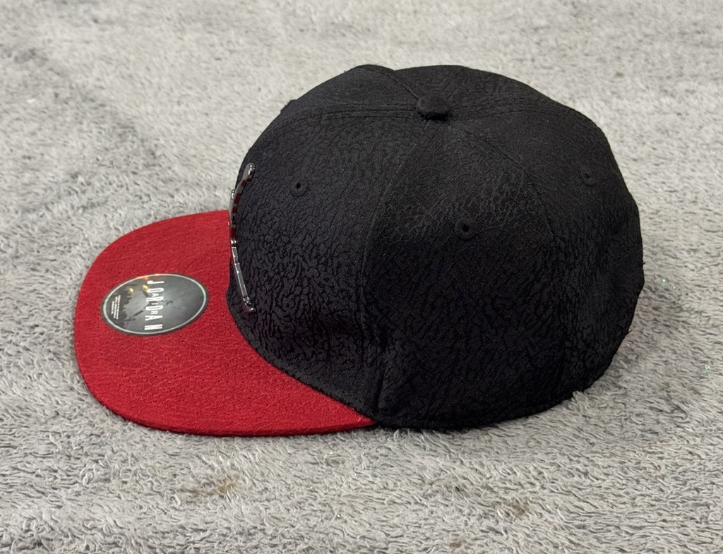 Nike Air Jordan Jumpman Elephant Print Youth Cap Hat Athletic Black Red
