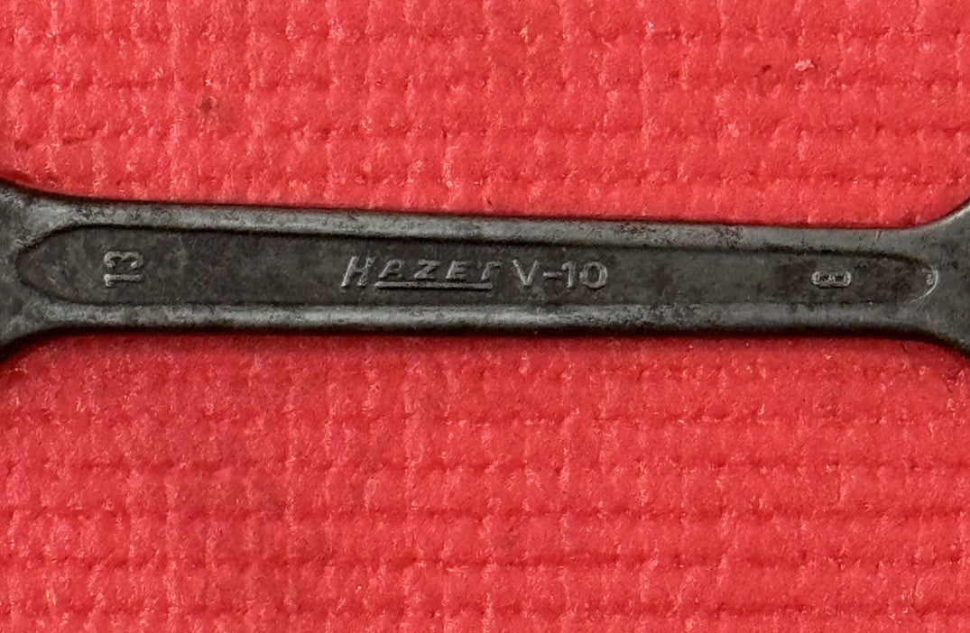 Vintage Hazet V-10 13mm X 8mm Open End Wrench  Benz VW BMW Porsche Germany